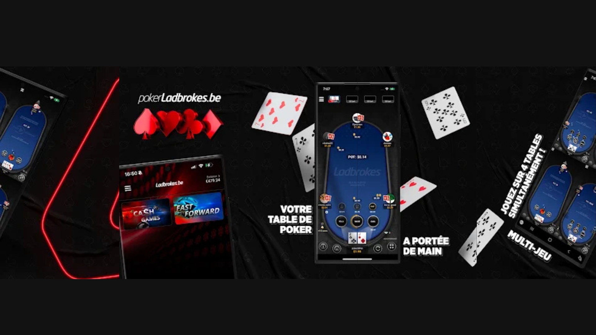 Jouez au poker sur Ladbrokes Belgique