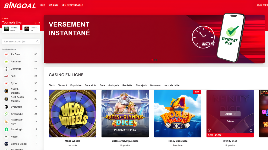 Code promo Bingoal casino