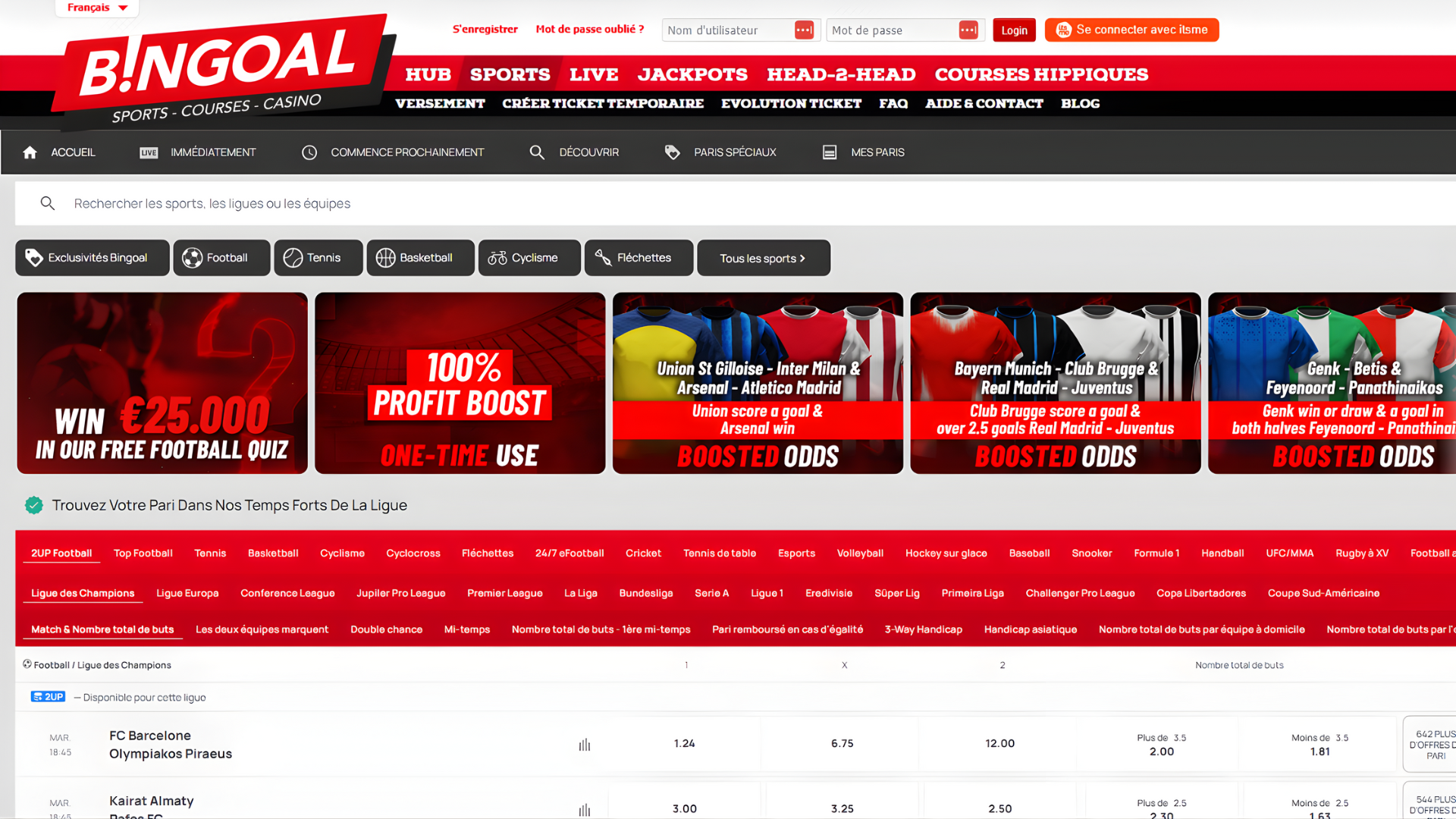 Code promo Bingoal paris sportifs