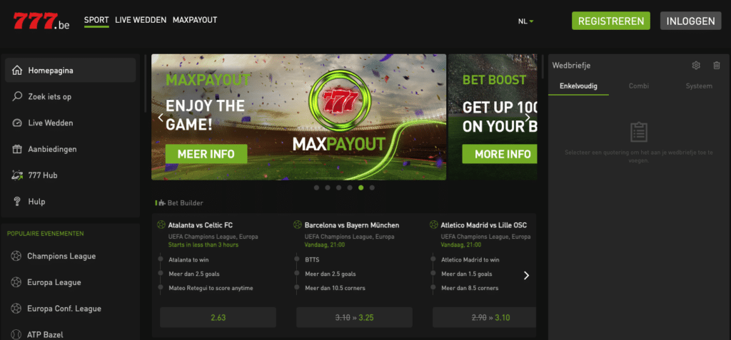 De Bet777-wedinterface begrijpen Bet777 bonus code