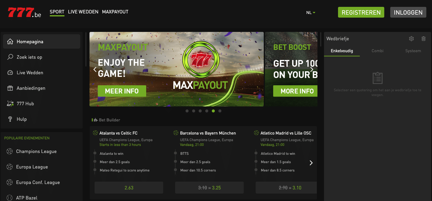 De Bet777-wedinterface begrijpen Bet777 bonus code