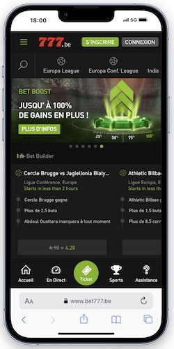 Paris sportifs Bet777