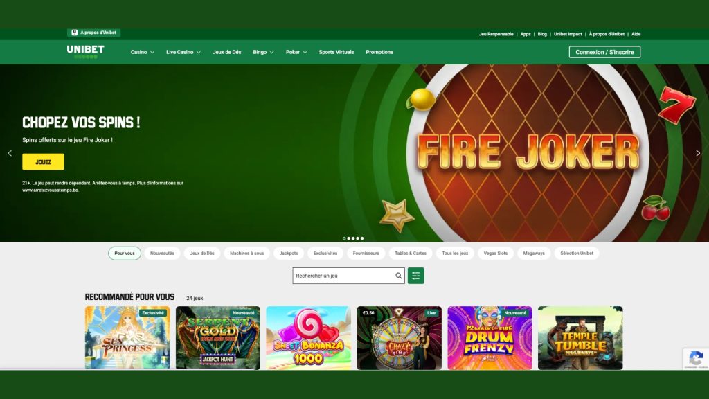 Unibet propose les meilleures cagnottes de tous les sites en Belgique.