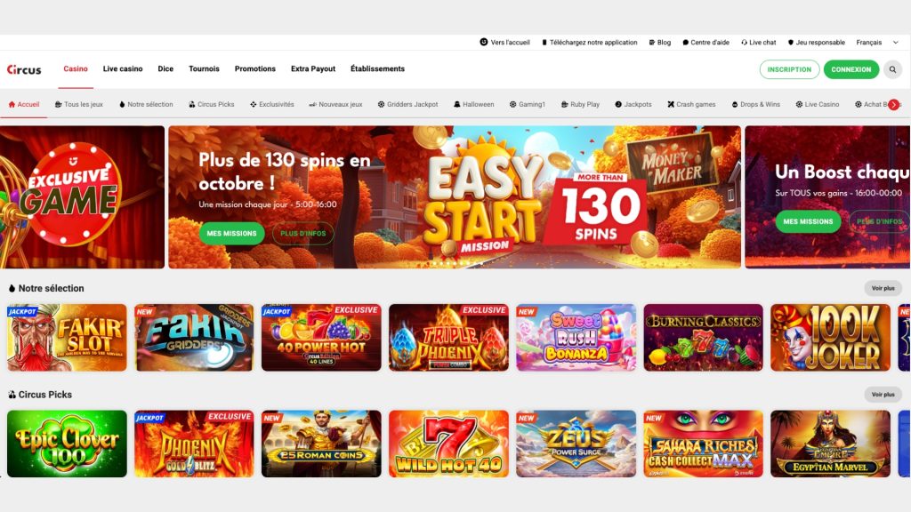 Circus fait partie des sites en ligne proposant la meilleure expérience en Belgique.