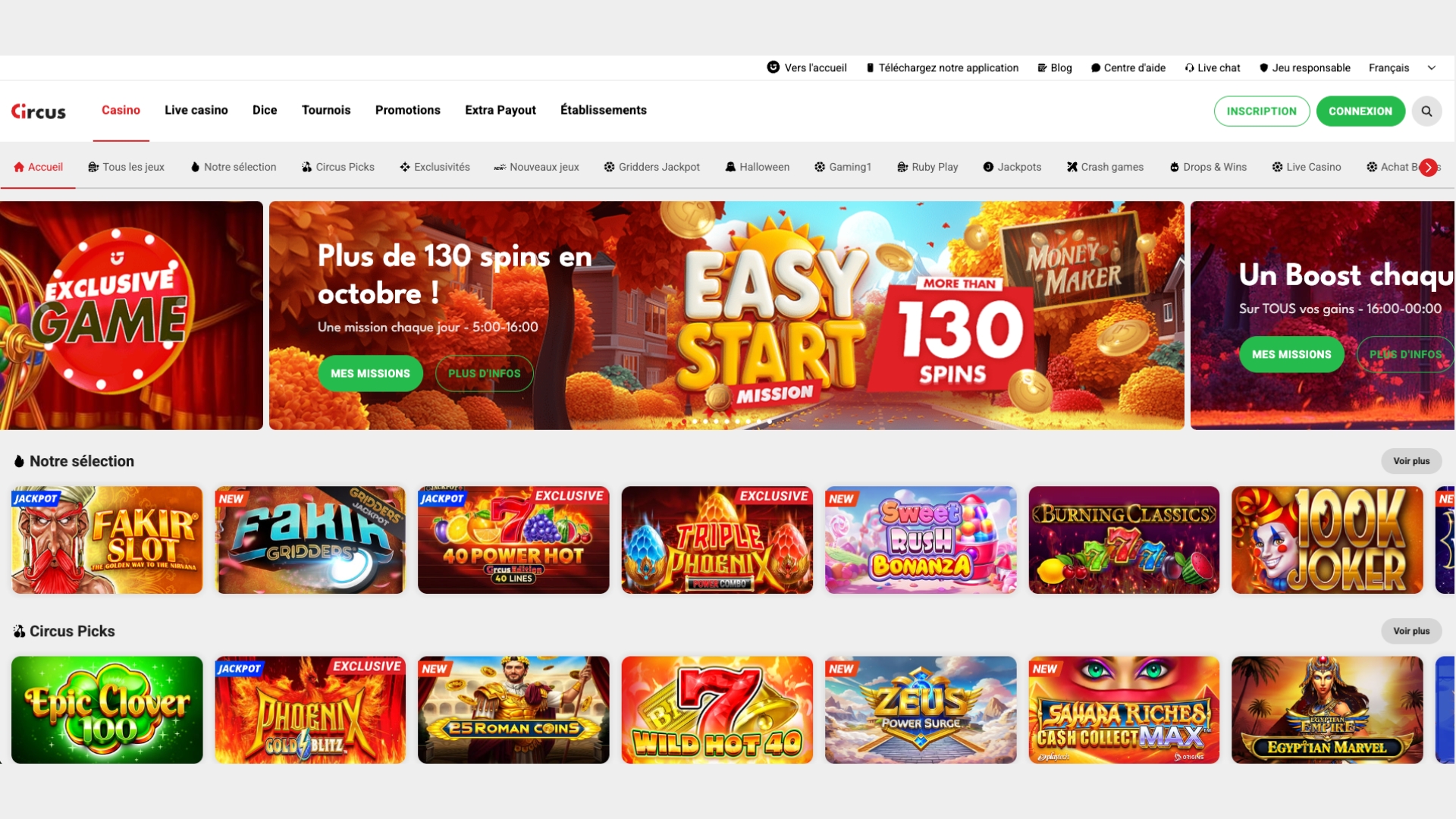 Circus fait partie des sites en ligne proposant la meilleure expérience en Belgique.