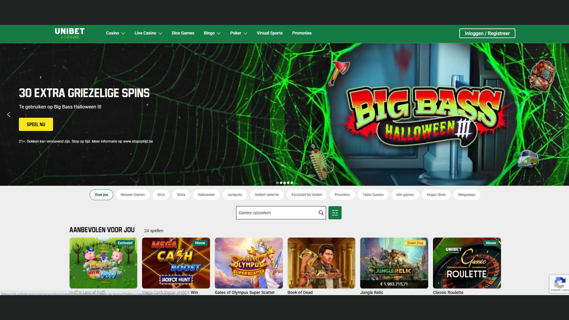 Speel online casino bij Unibet in België