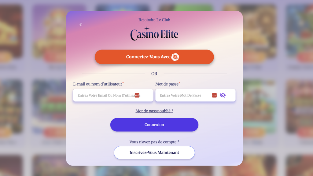 Créer un compte Casino Elite